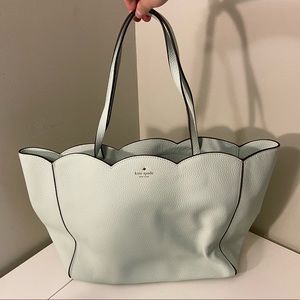 NEW Kate Spade Mint Green Leewood Rainn Scalloped Tote